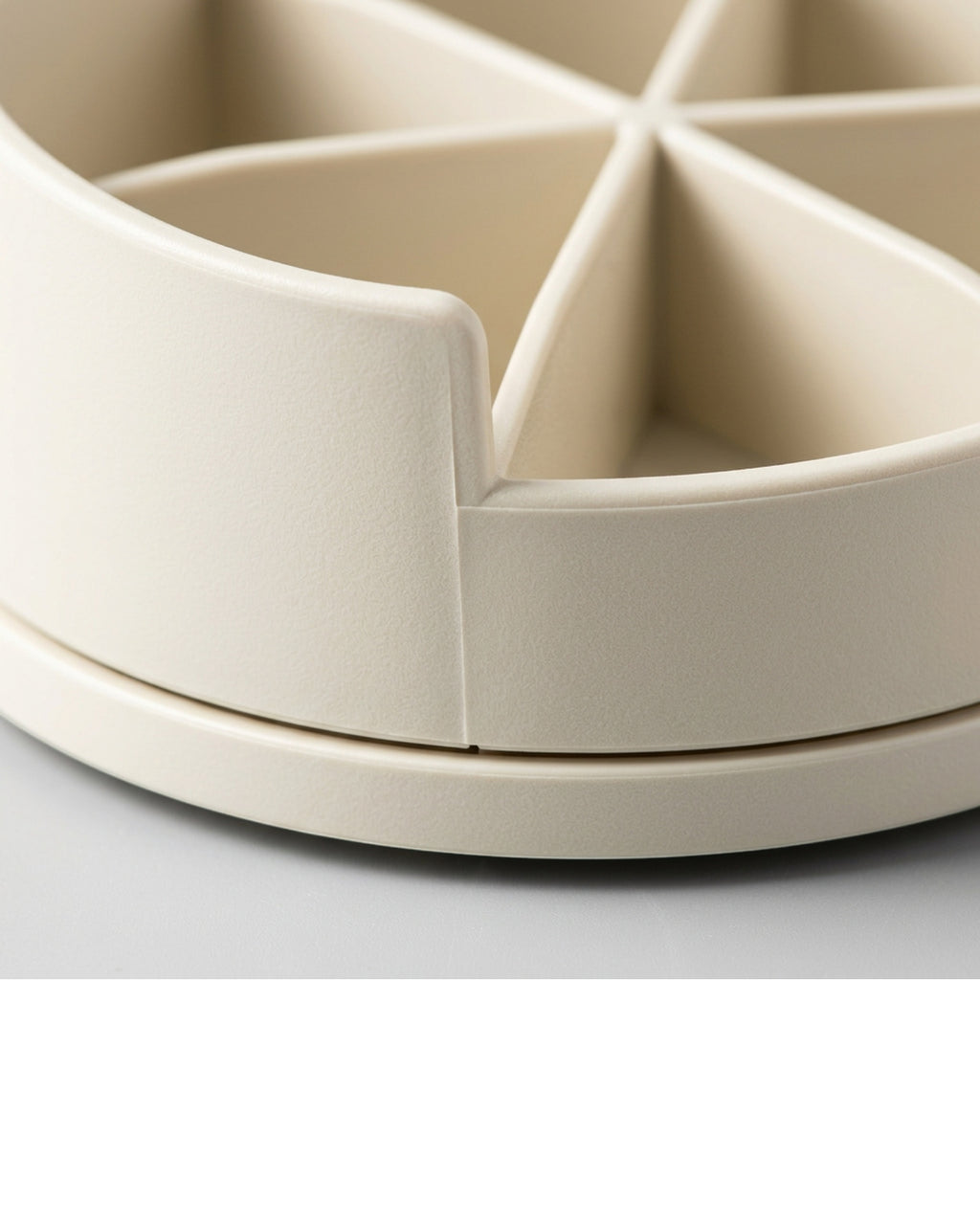 Xjvkw Rotating Desktop Organizer with Six Compartments Ivory - Detail view