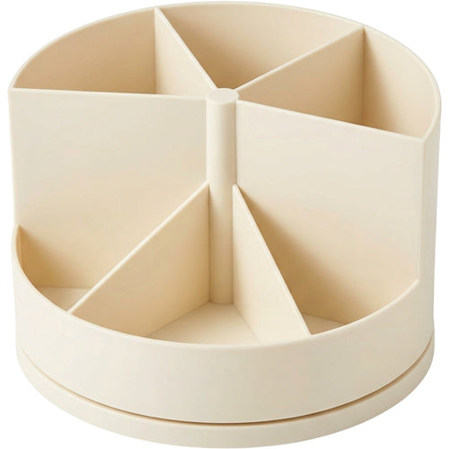Xjvkw Rotating Desktop Organizer with Six Compartments Ivory - Product view